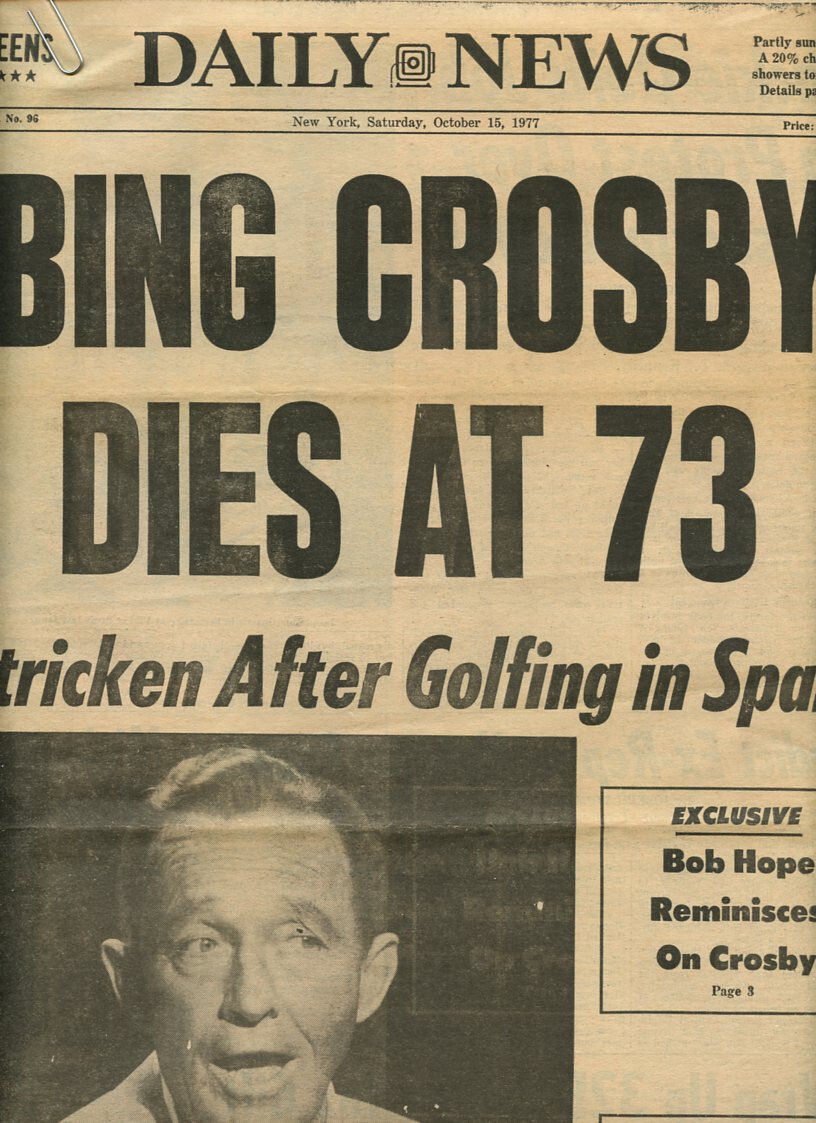 Bing Crosby Magazine Photo Clipping 2 Page M7302 Bing Crosby Magazine Photo Clipping 2 Page M7302