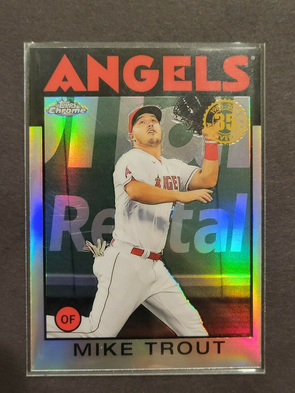 2021 topps chrome Mike Trout 35th Anniversary Refractor #86BC-2 Angels