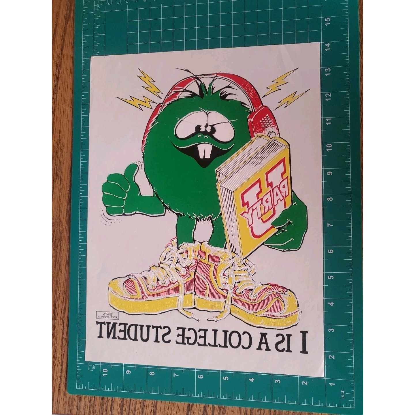 Vintage 1989 I Is A College Student Heat Transfer Iron On Original Large See Pic Vintage 1989 I Is A College Student Heat Transfer Iron On Original Large See Pic