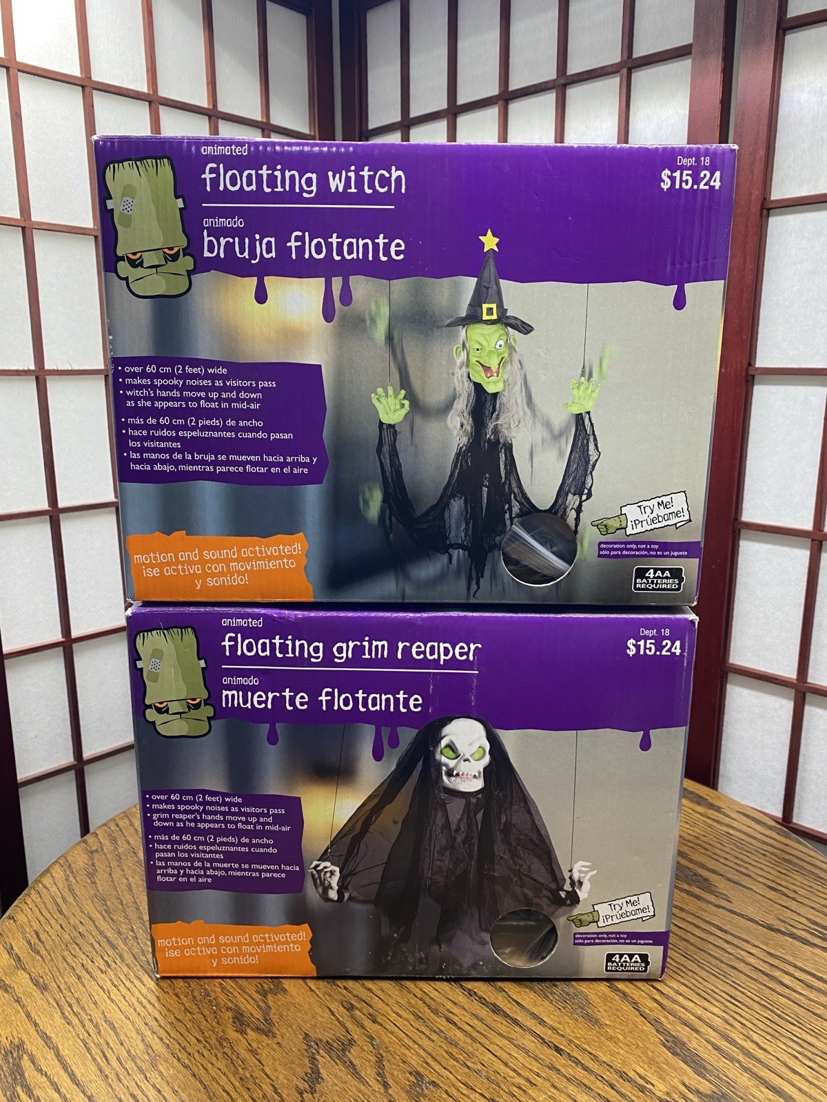 Gemmy Animated Floating Witch & Reaper Halloween Props Gemmy Animated Floating Witch & Reaper Halloween Props