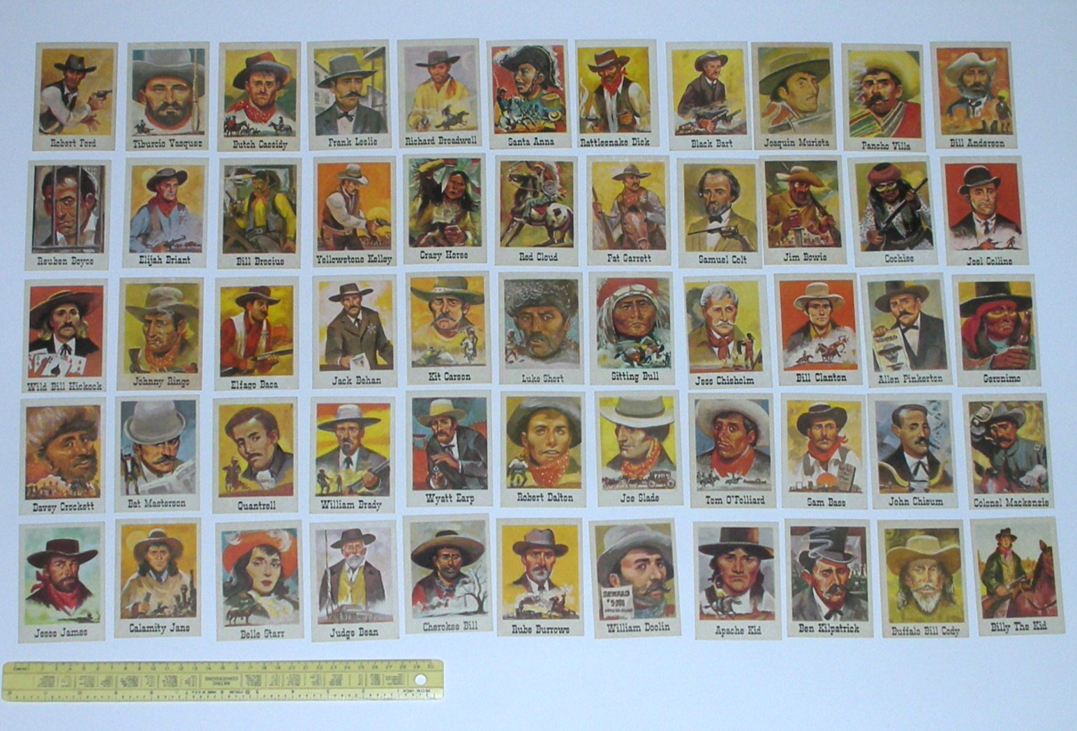 1966 Leaf Good Guys and Bad Guys Trading Cards LBI USA - LOT (55 PCS) 1966 Leaf Good Guys and Bad Guys Trading Cards LBI USA - LOT (55 PCS)