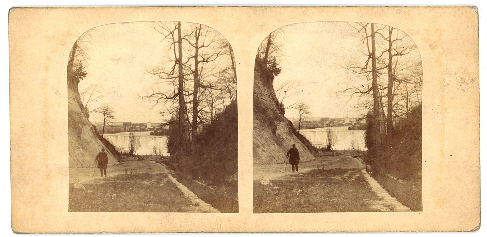 CANADA STEREOVIEW - Ontario - Niagara Falls Scenery - London Stereo Co 1860s