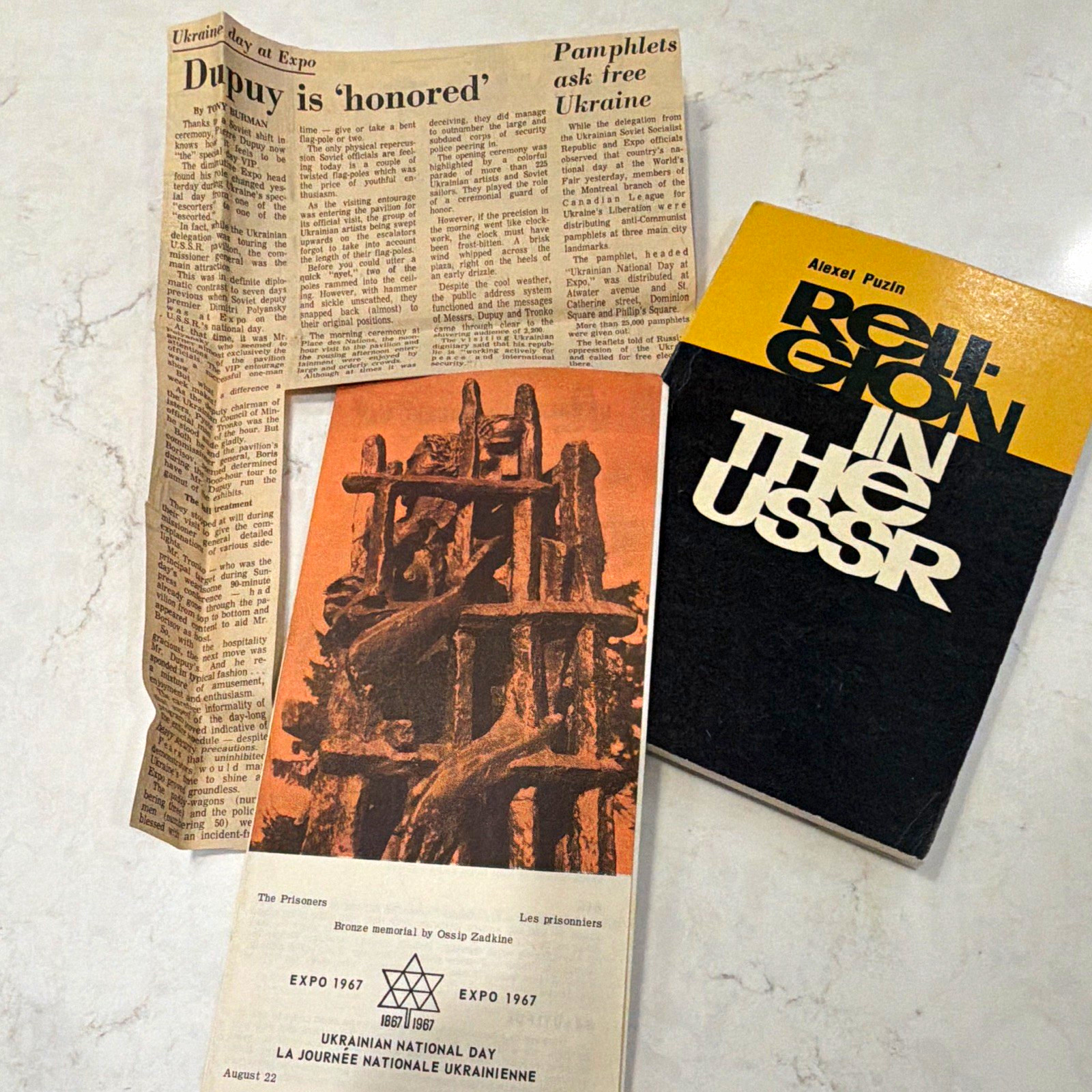 1967 Expo Montreal Ukrainian National Day Protest Pamphlet News Propaganda Lot