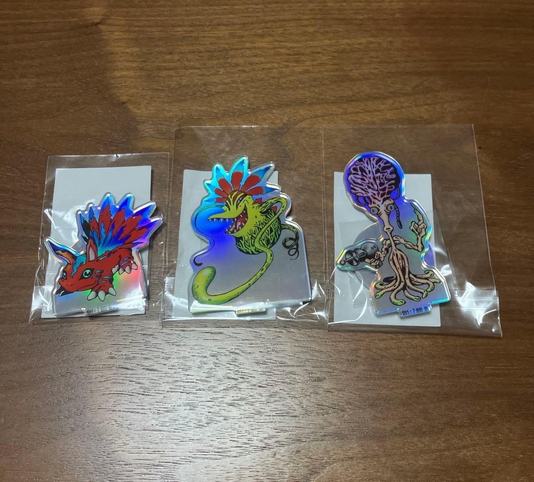 Digimon Happy-kuro Acrylic Stand Betamon Vegimon Elecmon holo - unopened