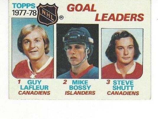  1978-79 Topps #63 Goal Leaders/Guy Lafleur/Mike Bossy/Steve Shutt
