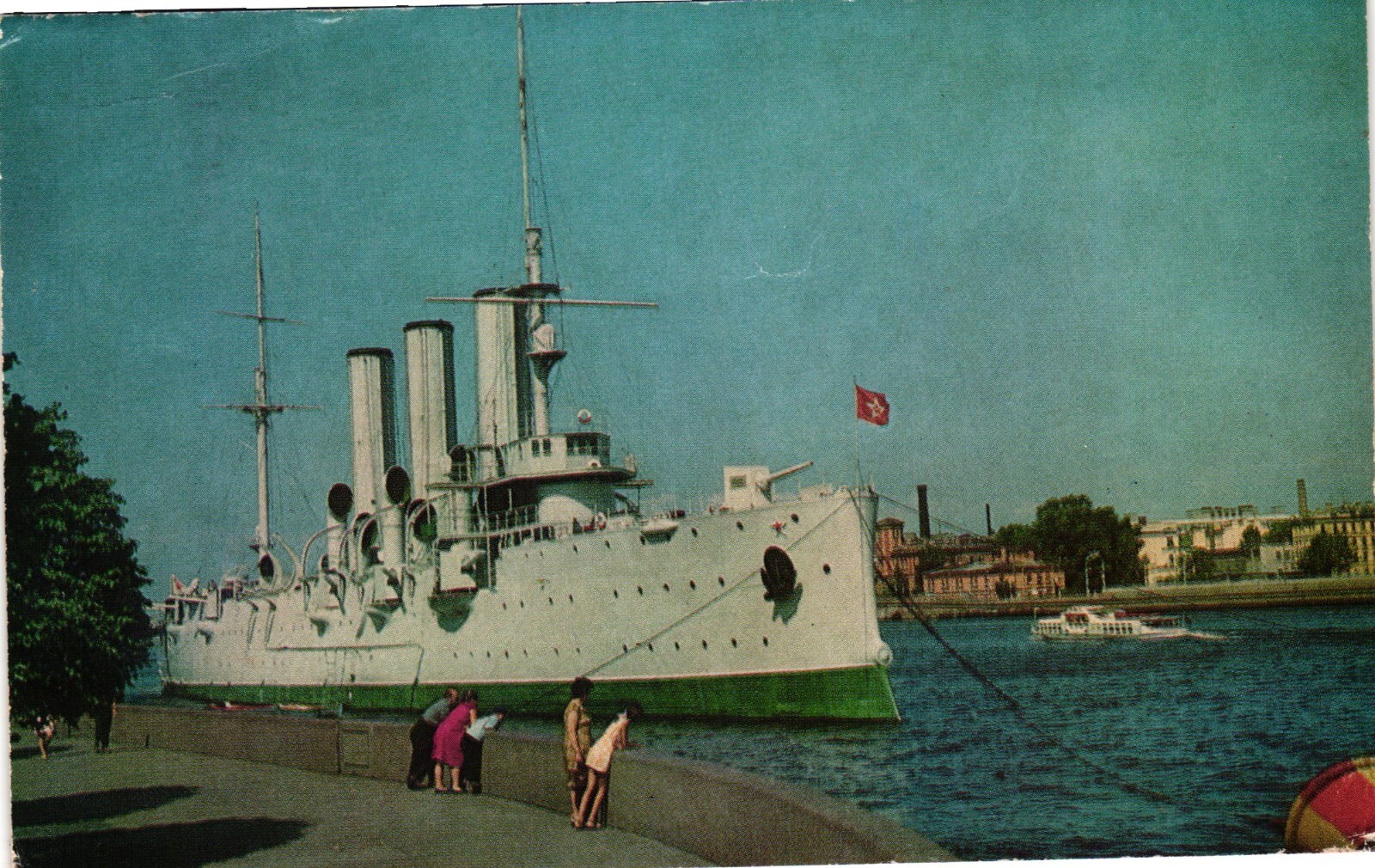 1975 Leningrad Cruiser Aurora On Eternal Mooring Posted Vintage Postcard 1975 Leningrad Cruiser Aurora On Eternal Mooring Posted Vintage Postcard