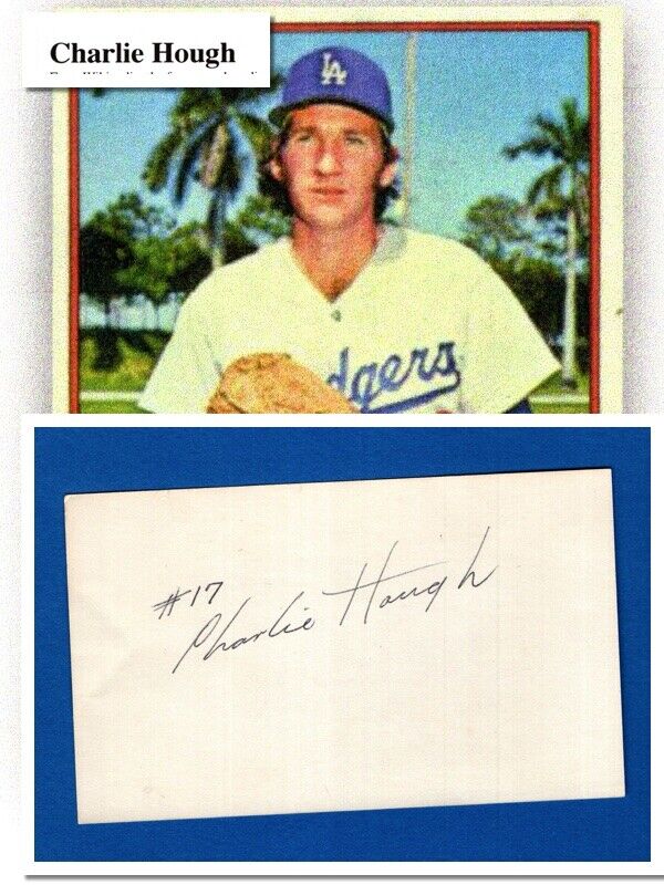 Charlie Hough, Baseball, Knuckleball Pitcher,  Dodgers & Rangers, (8473