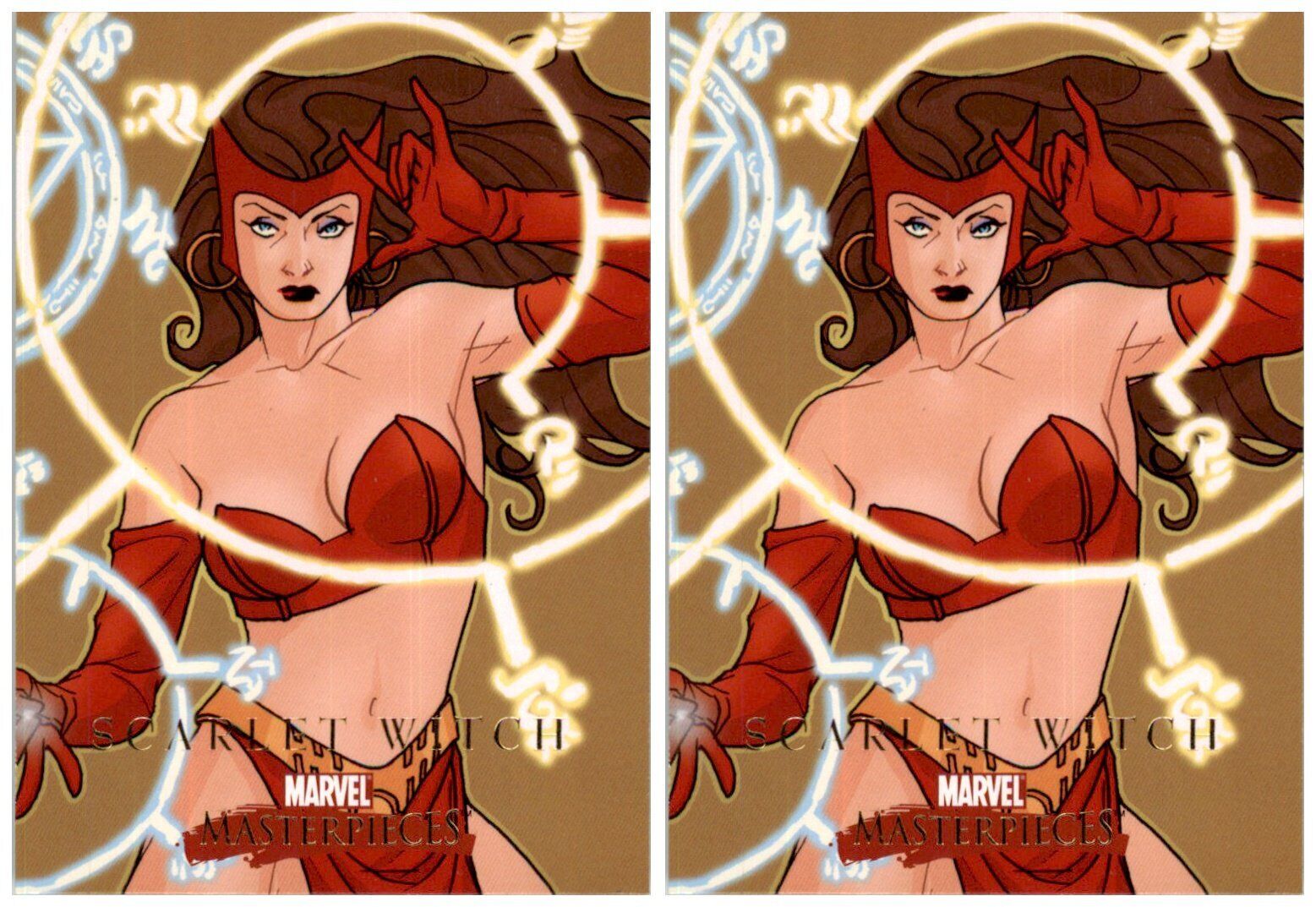 (2) 2008 Upper Deck Marvel Masterpieces Set 2 #72 Scarlet Witch Card Lot