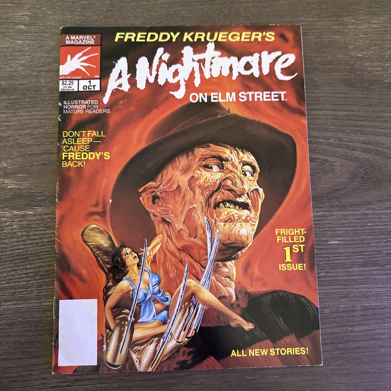 A Nightmare on Elm Street (1989) # 1 Marvel Magazine Freddy Krueger