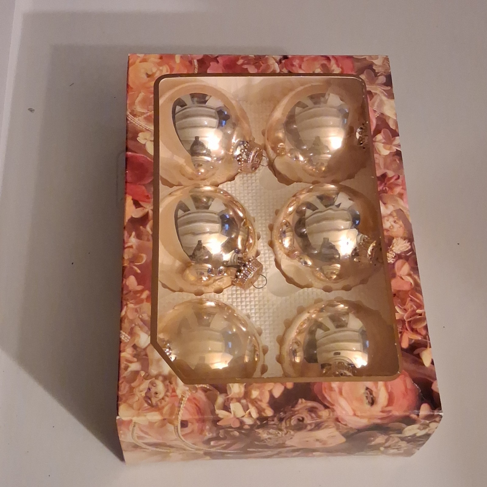 Krebs Renaissance Exqusite Golden Christmas Glass Ornaments Krebs Renaissance Exqusite Golden Christmas Glass Ornaments