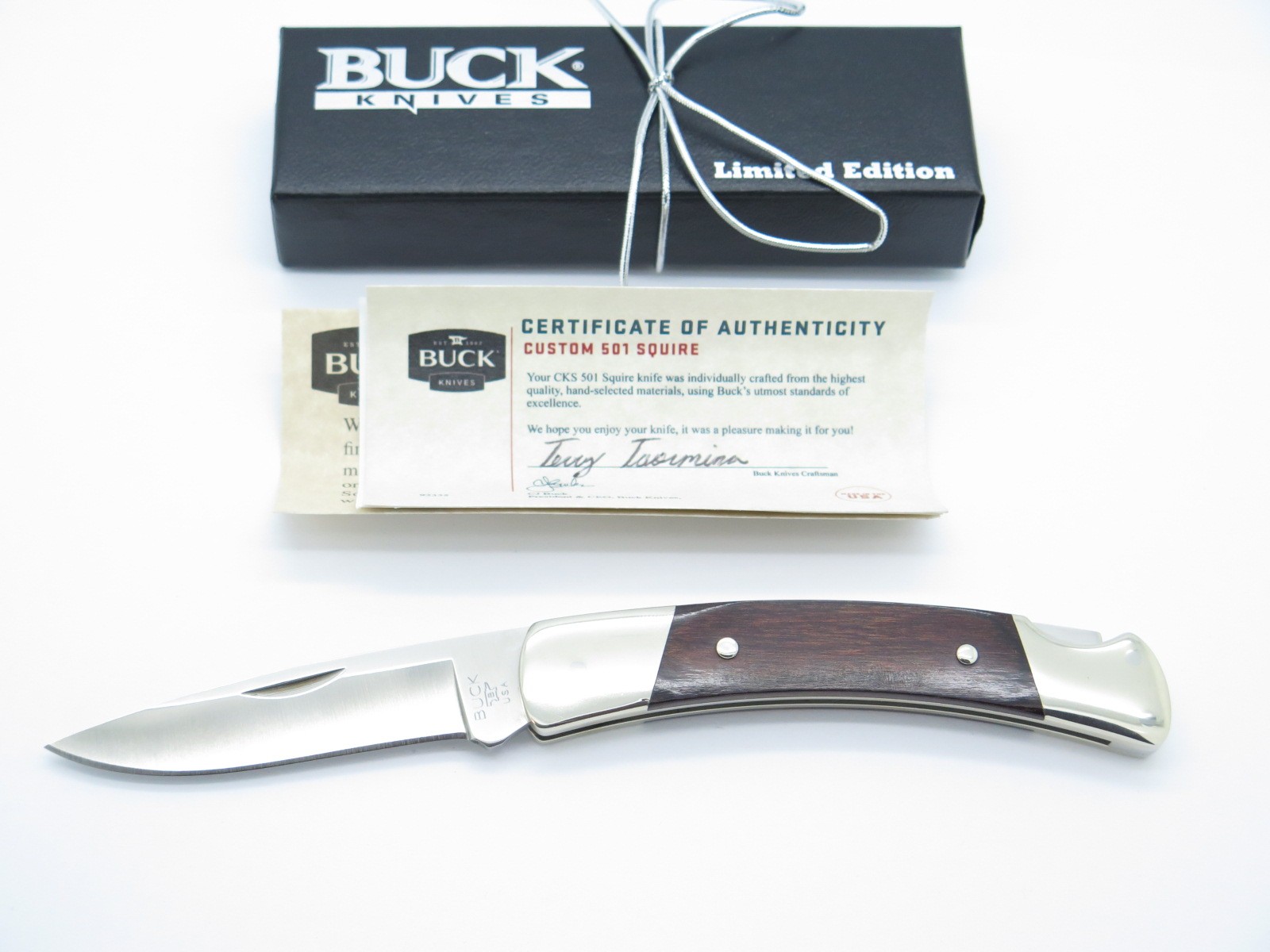 Buck Custom Shop 501 Squire S30V Blade Folding Lockback Pocket Knife Buck Custom Shop 501 Squire S30V Blade Folding Lockback Pocket Knife