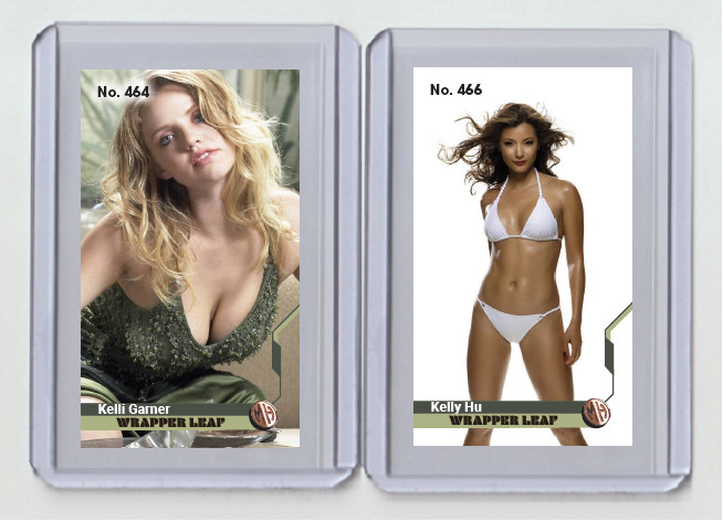 Kelli Garner rare MH Wrapper Leaf #\'d x/3 Tobacco card no. 464