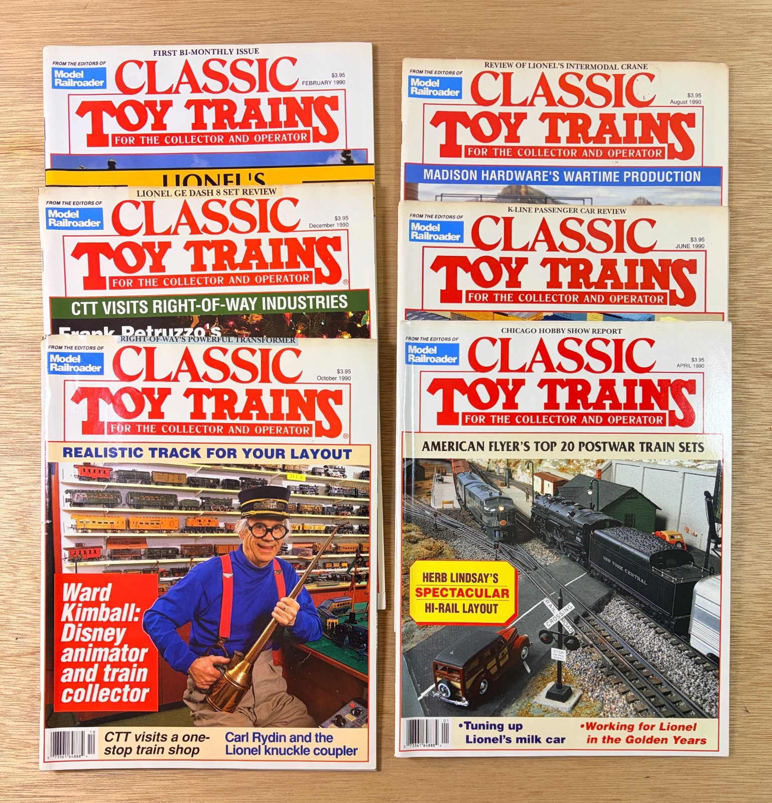 Classic Toy Trains Magazine Lot of 6 Vintage 1990 Issues Lionel Model Railroad Classic Toy Trains Magazine Lot of 6 Vintage 1990 Issues Lionel Model Railroad