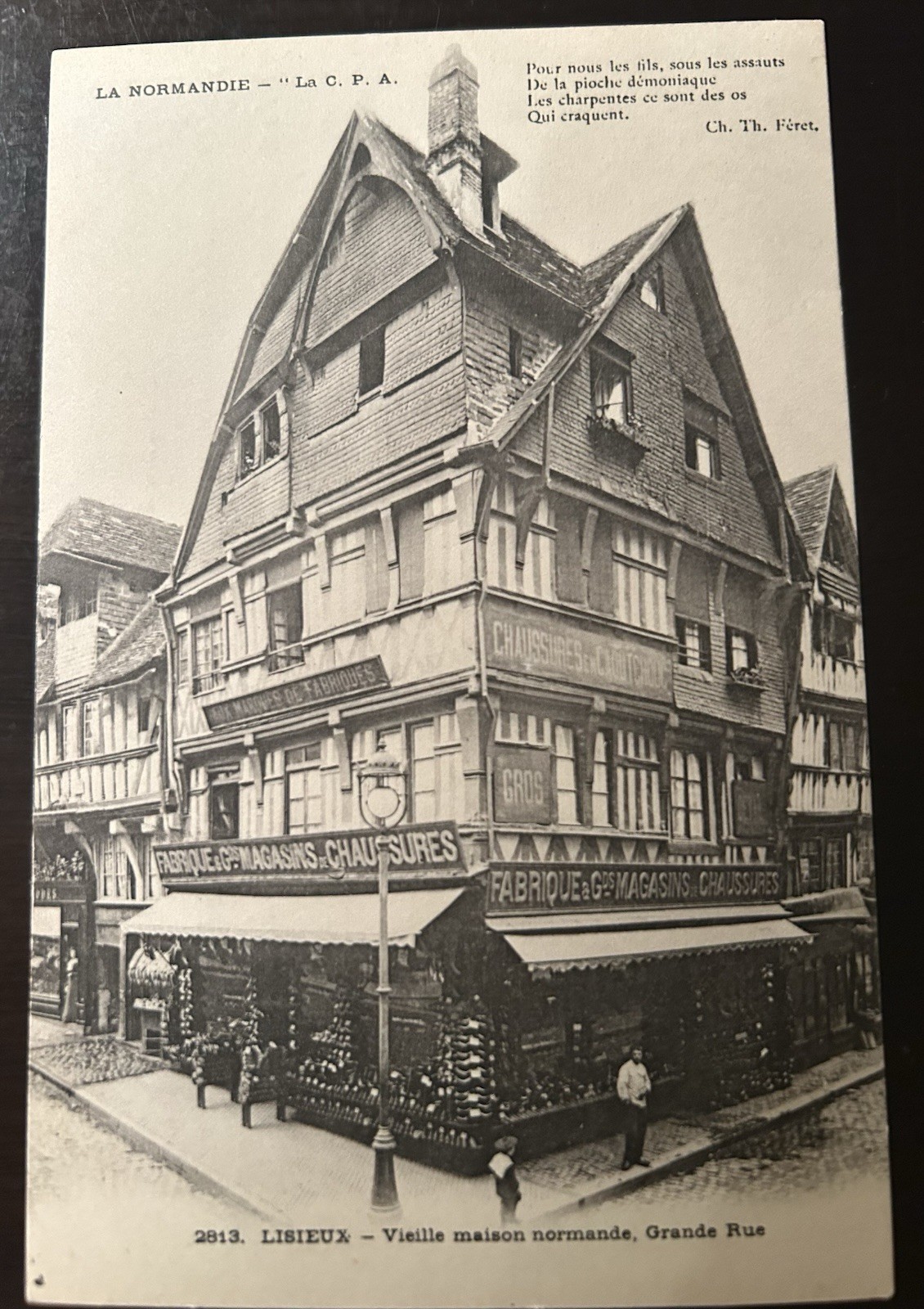 Vintage French Postcard Old Norman House Shoe Store UNUSED Vintage French Postcard Old Norman House Shoe Store UNUSED