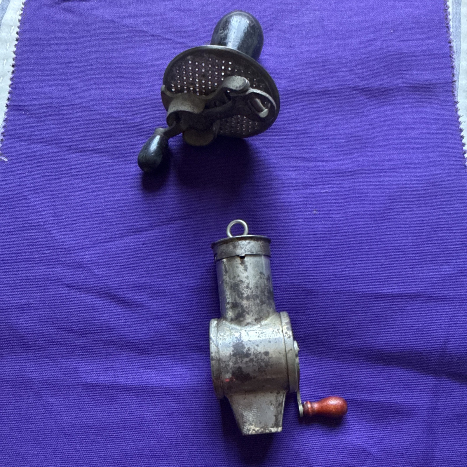 2 Antique/Vintage 1800's mechanical nutmeg grinder/grater. 2 Antique/Vintage 1800's mechanical nutmeg grinder/grater.