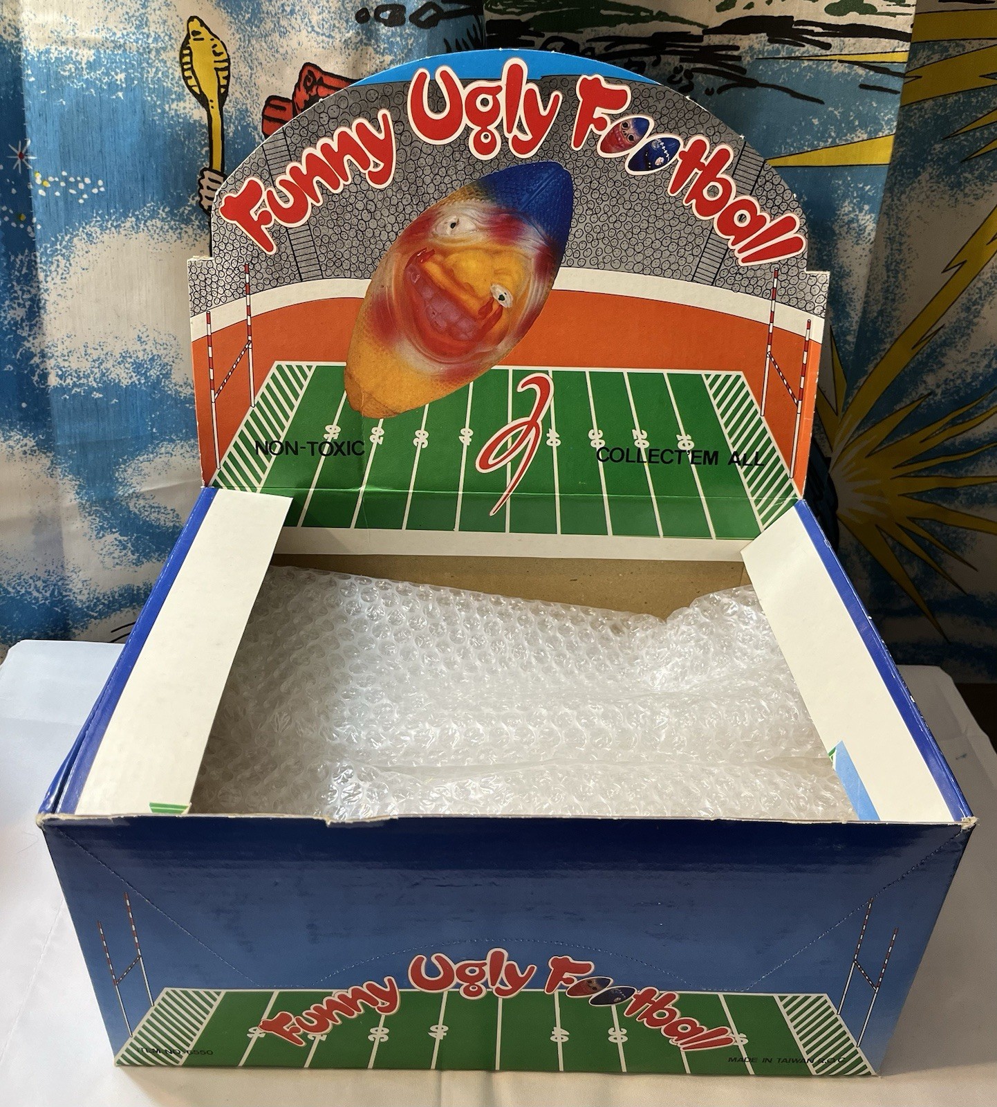 Vintage 80s Weird Ball Madballs KO Funny Ugly Football Store Display Box Gross Vintage 80s Weird Ball Madballs KO Funny Ugly Football Store Display Box Gross