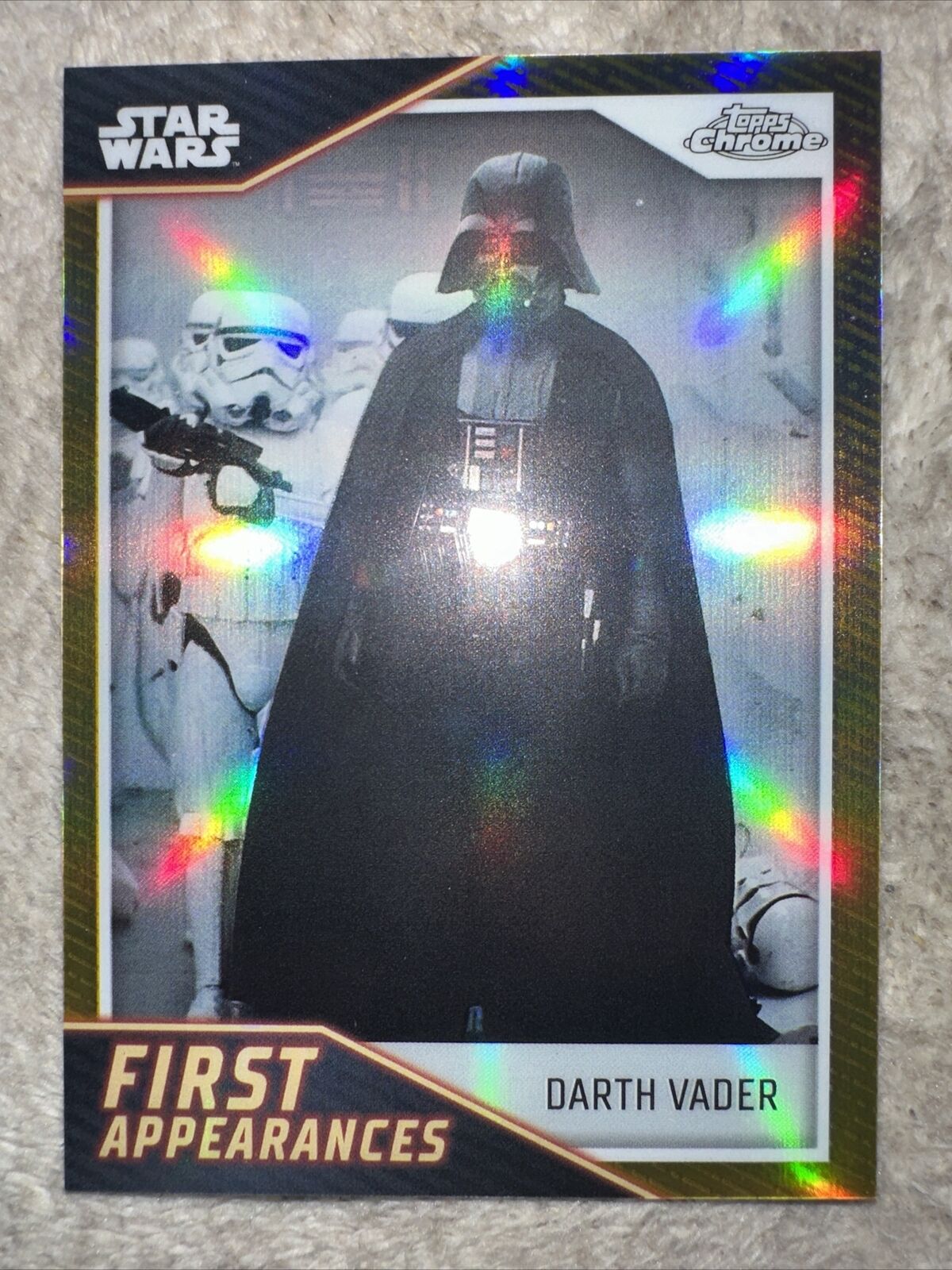 2023 TOPPS CHROME STAR WARS FIRST APPEARANCES DARTH VADER GOLD REFRACTOR