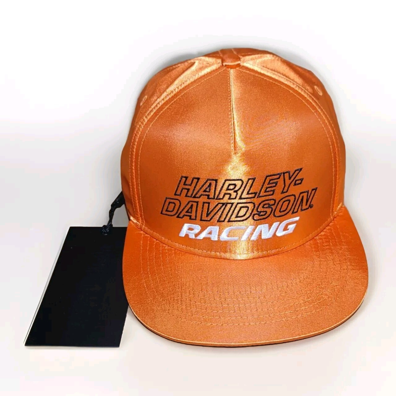 Brand New Harley Davidson Racing SnapBack Hat Ball Cap Orange Satin Brand New Harley Davidson Racing SnapBack Hat Ball Cap Orange Satin