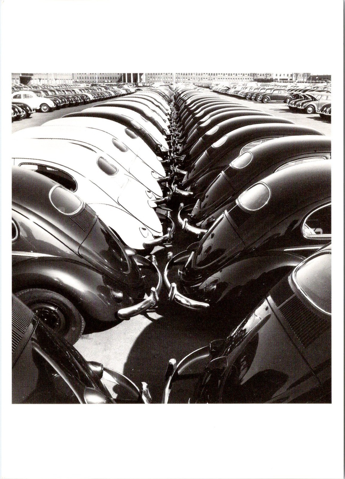 Repro, Wolfsburg Germany  1953 VOLKSWAGEN CAR/AUTO FACTORY/VW Bugs  4X6 Postcard
