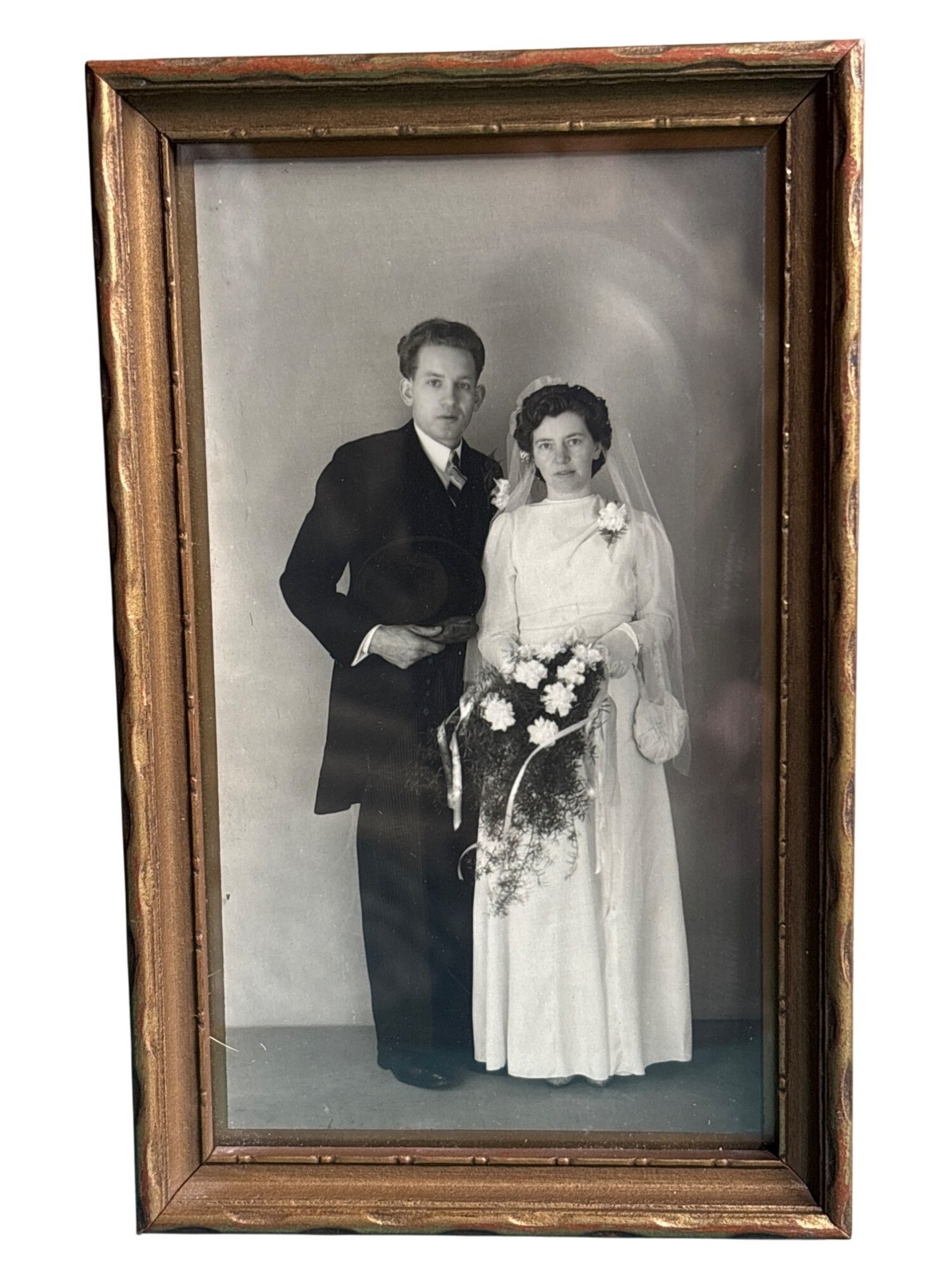VTG Framed Black & White Wedding Photo 1930s-1940s VTG Framed Black & White Wedding Photo 1930s-1940s