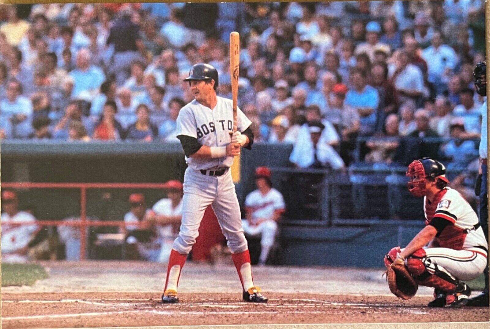 Boston Red Sox Baseball Carl Yastrzemski Vintage Sports Continental Postcard 6x4