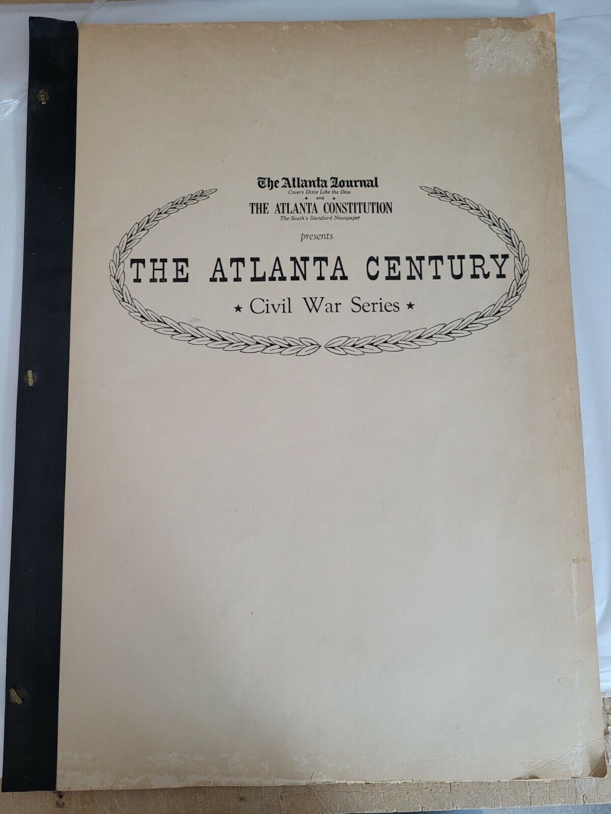 1961 AJC Atlanta Journal Constitution Newspaper 100 year Civil War Series 23x17\