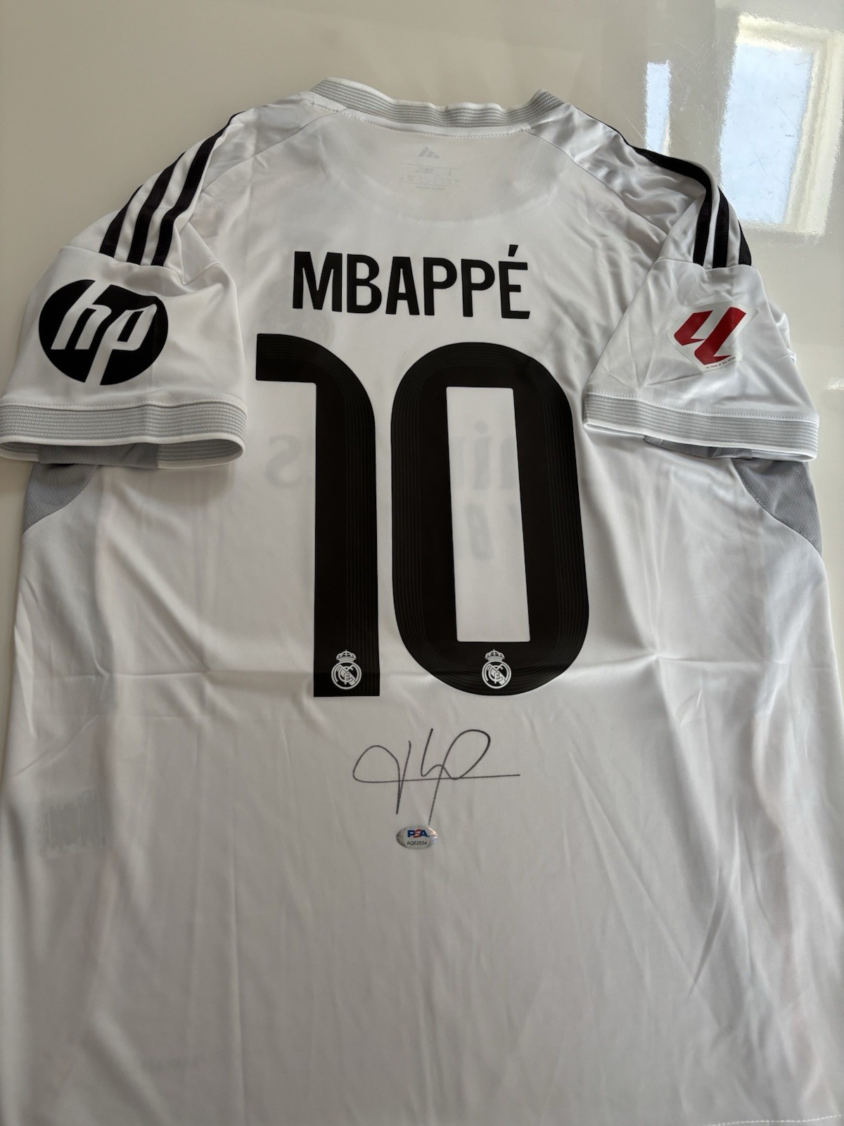 🔥⚽️ Kylian Mbappe Hand Signed Real Madrid Home Jersey PSA COA ⚽️🔥