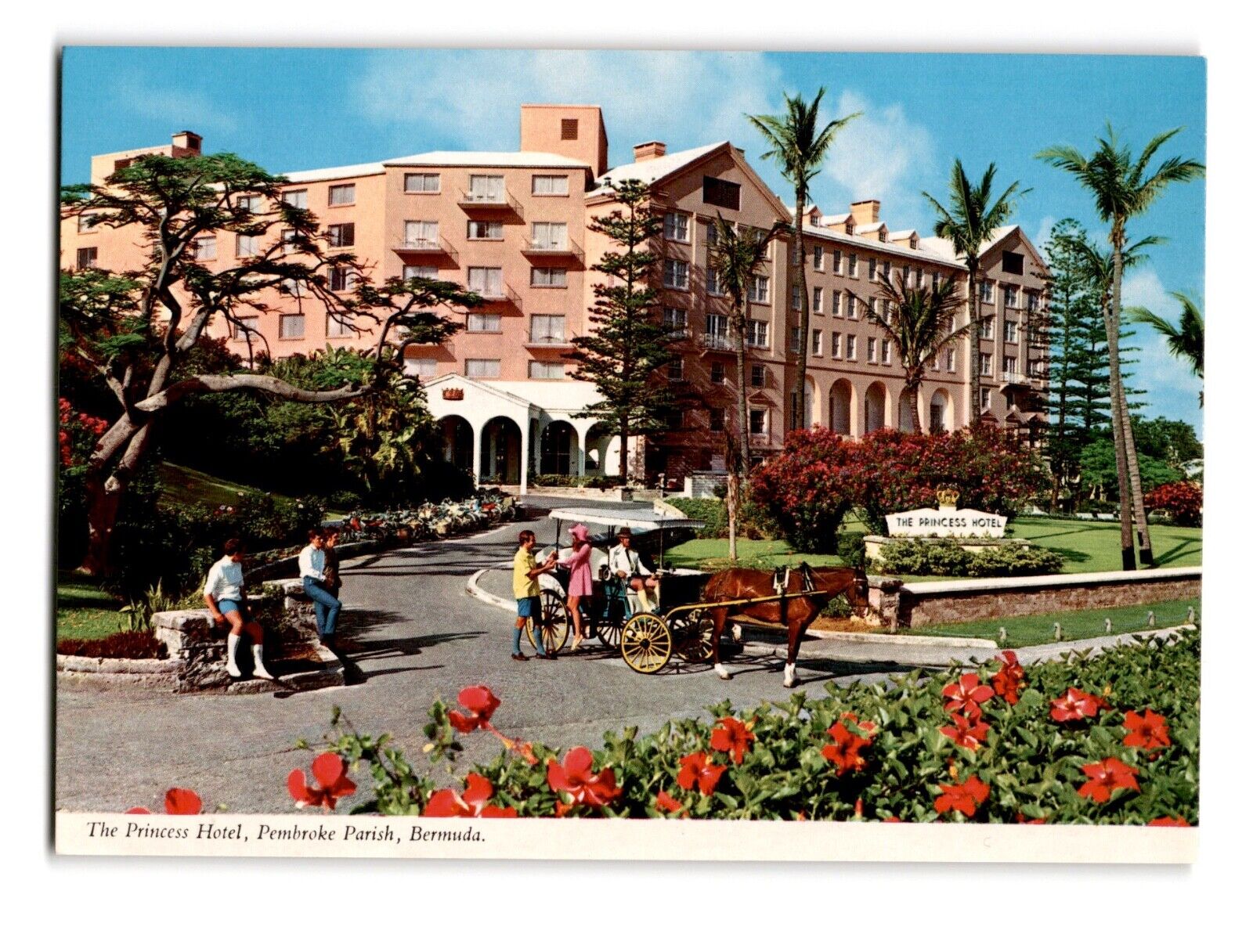 THE PRINCESS HOTEL Bermuda Vintage Chrome Postcard