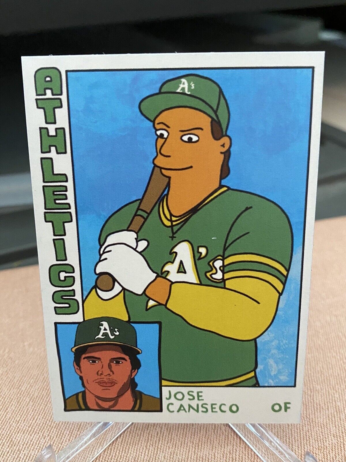 JOSE CANSECO THE SIMPSONS At The Bat ACEO Custom Baseball Card Springfield