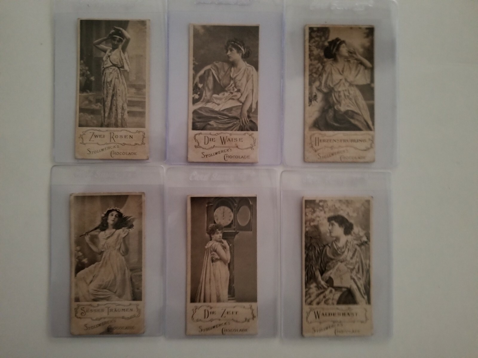 1899 STOLLWERCK CHOCOLATE COMPLETE SET of 6 women cards 1899 STOLLWERCK CHOCOLATE COMPLETE SET of 6 women cards