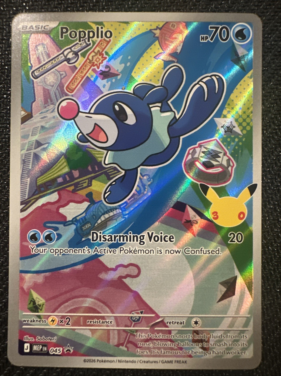 Popplio First Partner Promo #045 - Series 1. Promo. Raw. Pokemon TCG. Popplio First Partner Promo #045 - Series 1. Promo. Raw. Pokemon TCG.