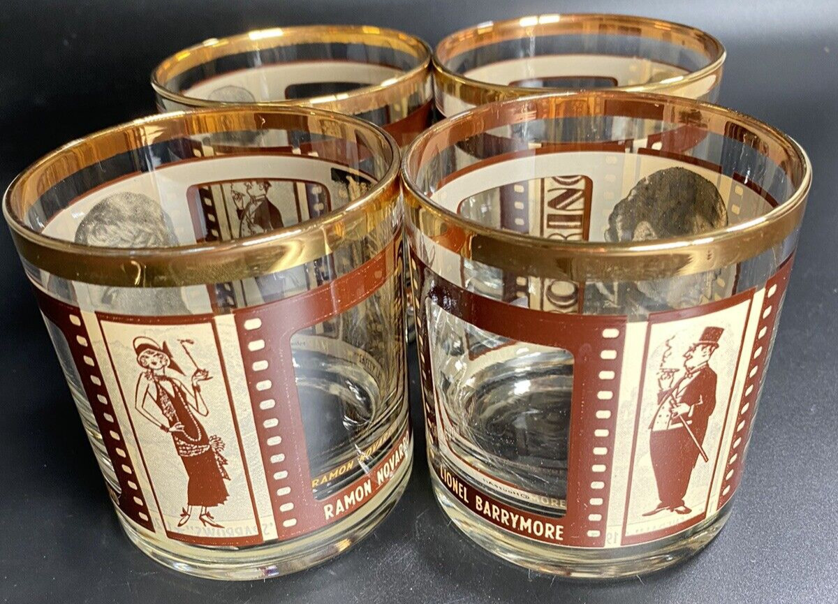 Vintage Houze Art Roaring Twenties Whiskey/Old Fashioned Glasses Set of Four Vintage Houze Art Roaring Twenties Whiskey/Old Fashioned Glasses Set of Four