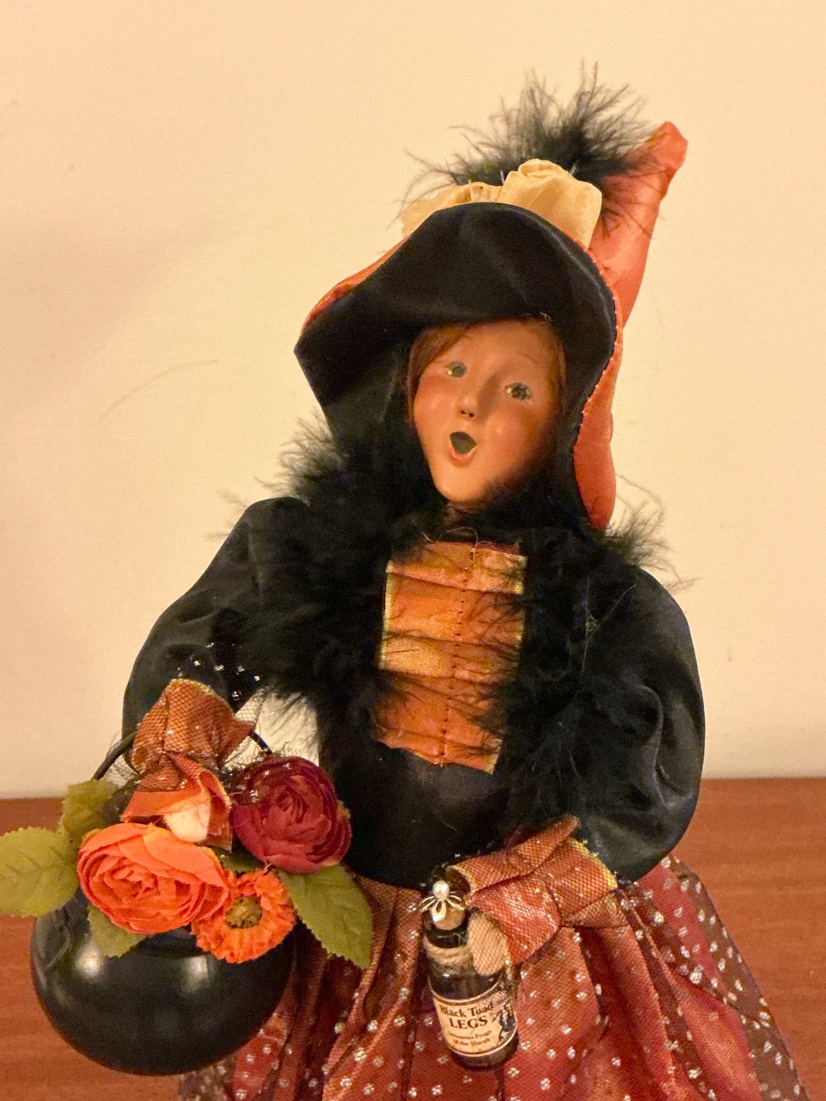 Repurposed Byers Choice Caroler - Witch Going To The Soiree Ball - OOAK - Great Repurposed Byers Choice Caroler - Witch Going To The Soiree Ball - OOAK - Great
