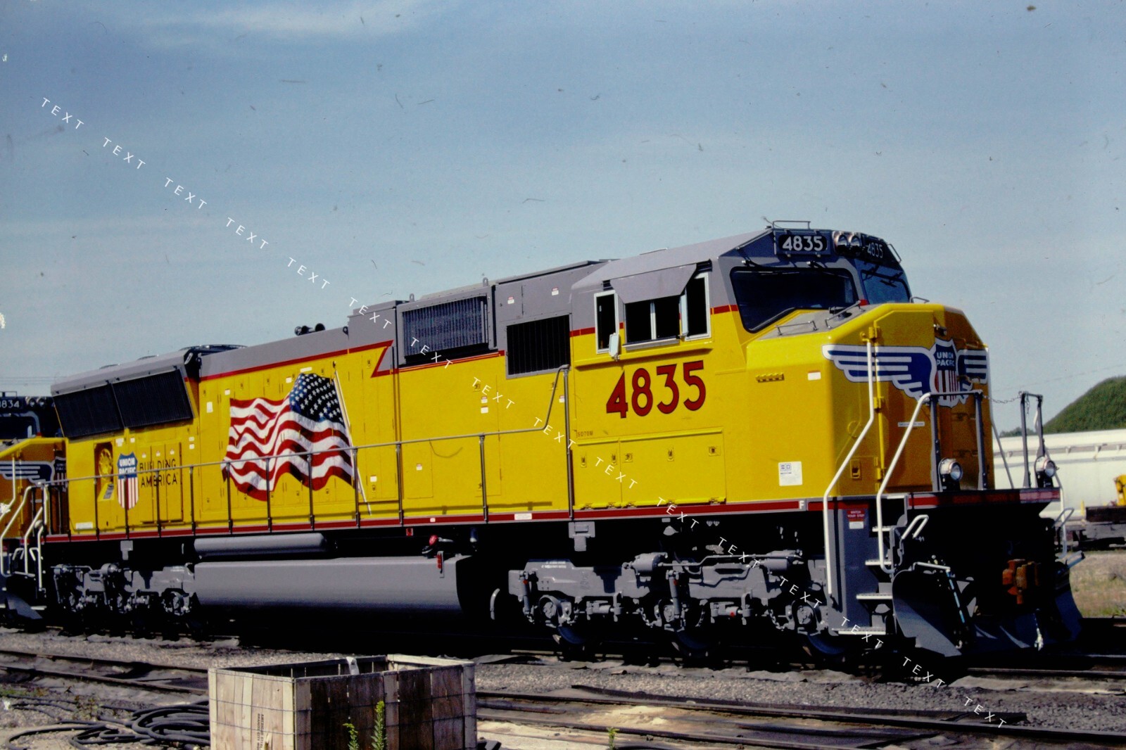 Original Union Pacific slide UP # 4835 SD70M (Building America) Original Union Pacific slide UP # 4835 SD70M (Building America)