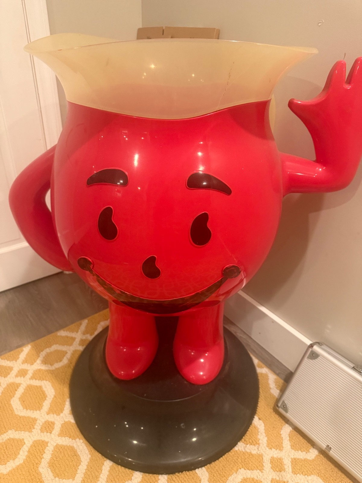 Vintage 1970's Kool Aid Man Store Display 3 Ft Tall Cooler Storage Advertising Vintage 1970's Kool Aid Man Store Display 3 Ft Tall Cooler Storage Advertising