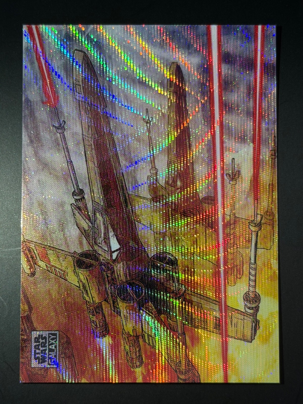 2024 Topps Star Wars Galaxy - Red Five X-Wing - Wave /99 2024 Topps Star Wars Galaxy - Red Five X-Wing - Wave /99