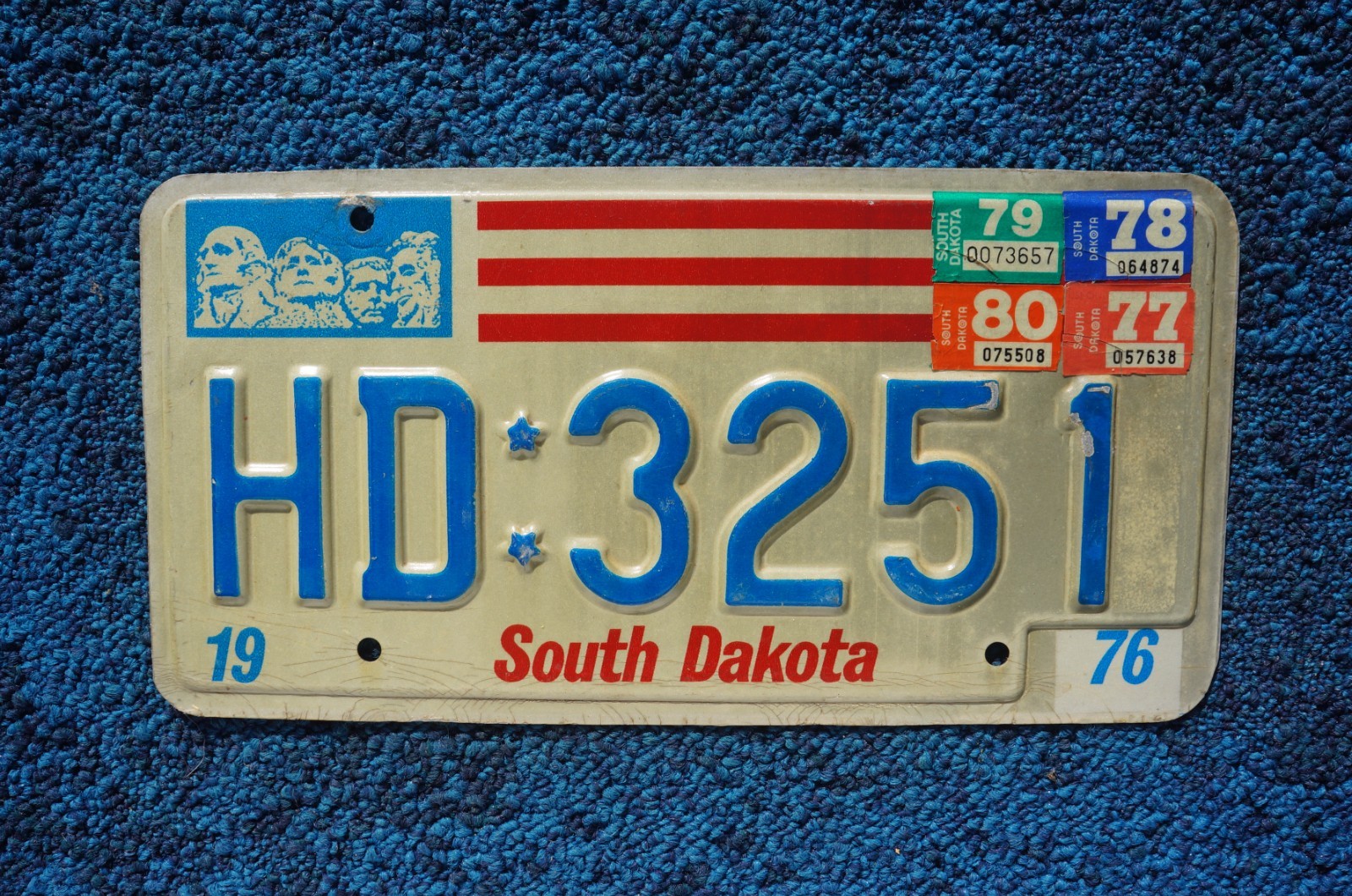 1976 1977 1978 1979 1980 South Dakota License Plate