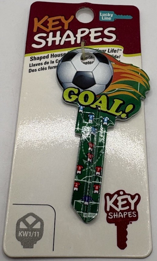 Lucky Line Key Shapes Soccer GOAL House Key Blank KW1 KW11 Kwikset Sports New