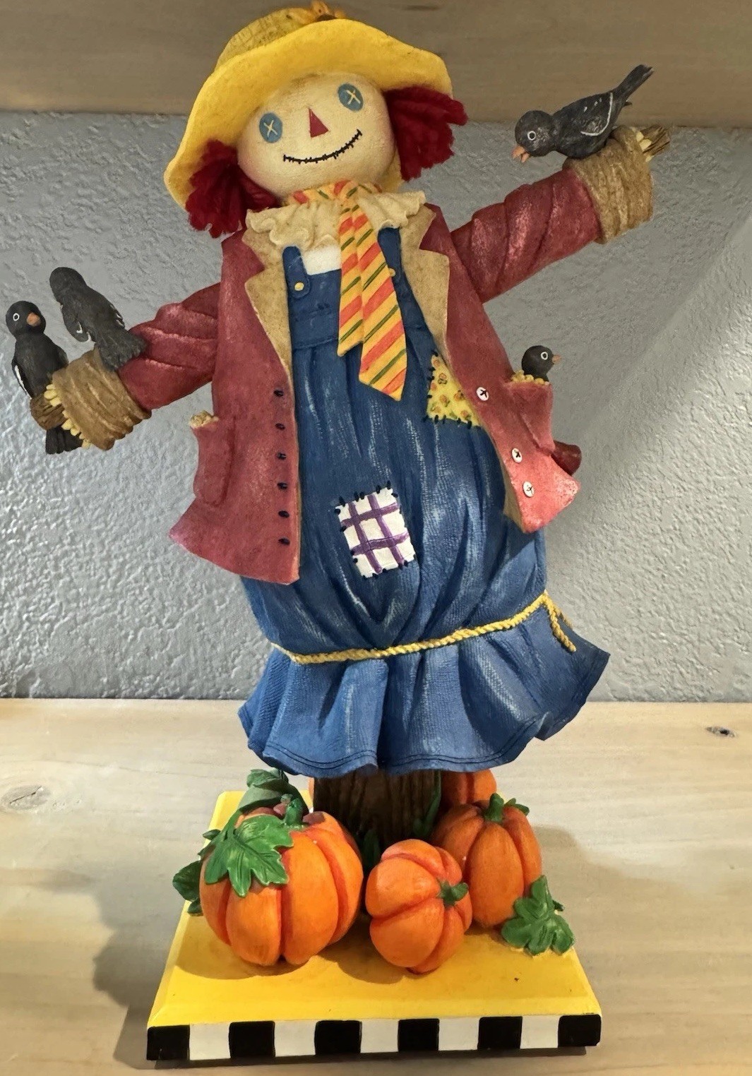 Enesco Mary Engelbreit Vintage Halloween scarecrow musical turkey in the straw Enesco Mary Engelbreit Vintage Halloween scarecrow musical turkey in the straw