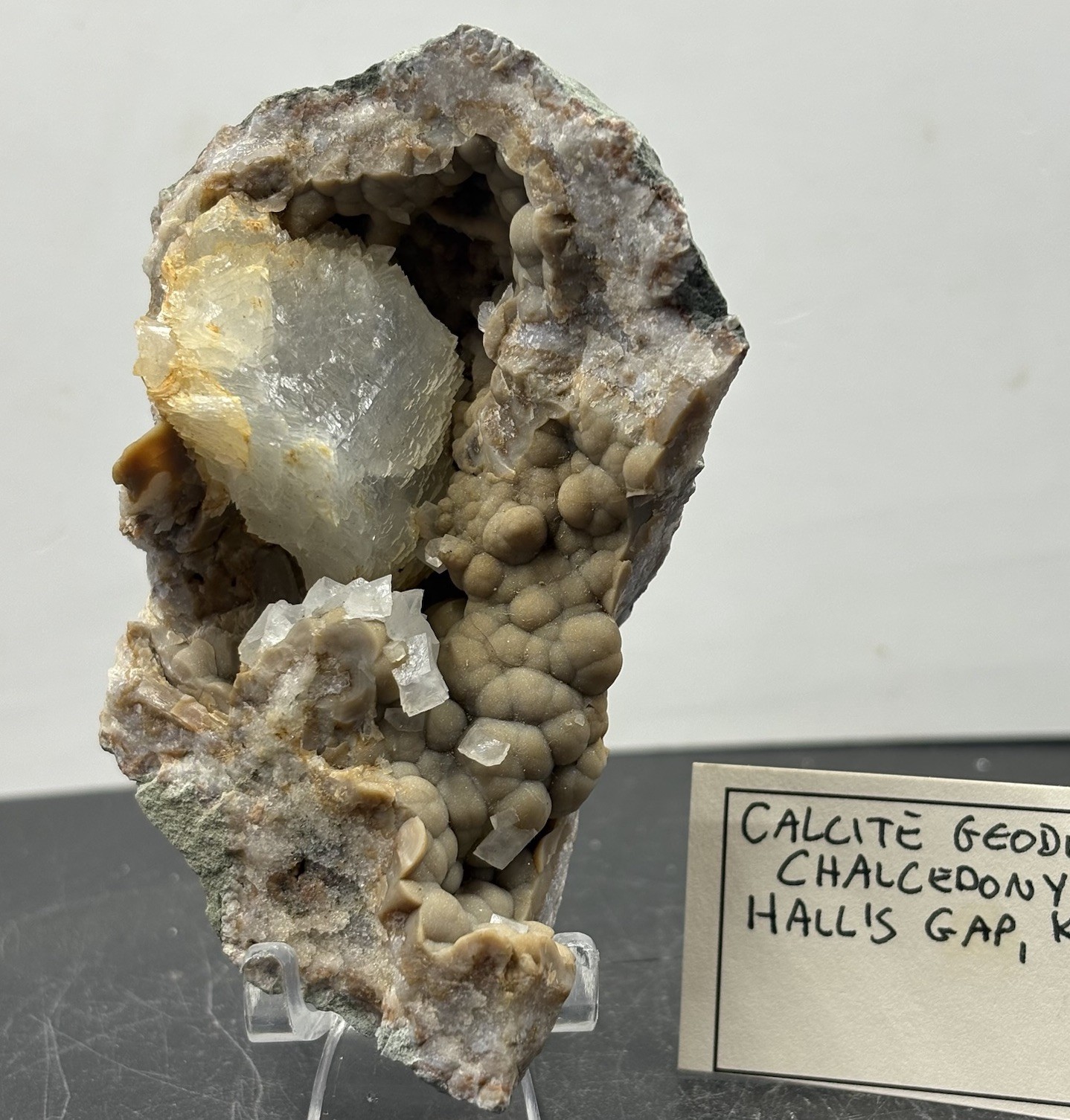Calcite Geode W Chalcedony Halls Gap, KY Specimen 118g Calcite Geode W Chalcedony Halls Gap, KY Specimen 118g