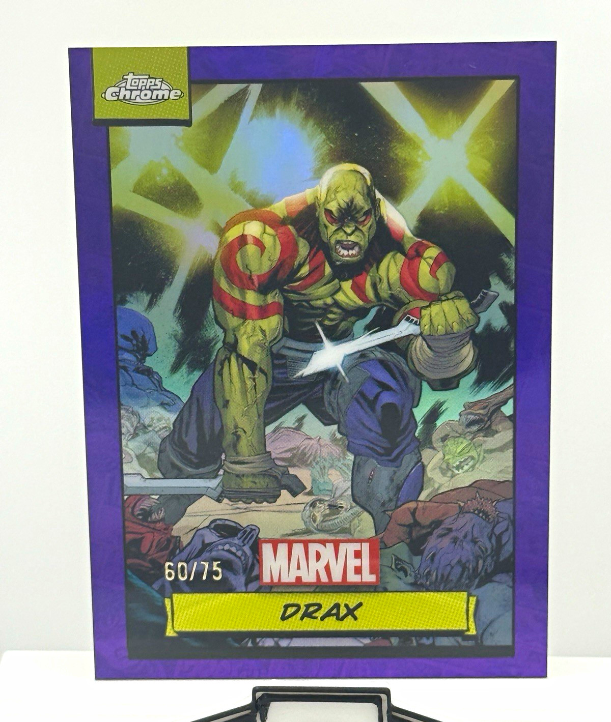 Topps 2024 Topps Chrome Marvel Drax #91 Serial Numbered 60/75 Topps 2024 Topps Chrome Marvel Drax #91 Serial Numbered 60/75