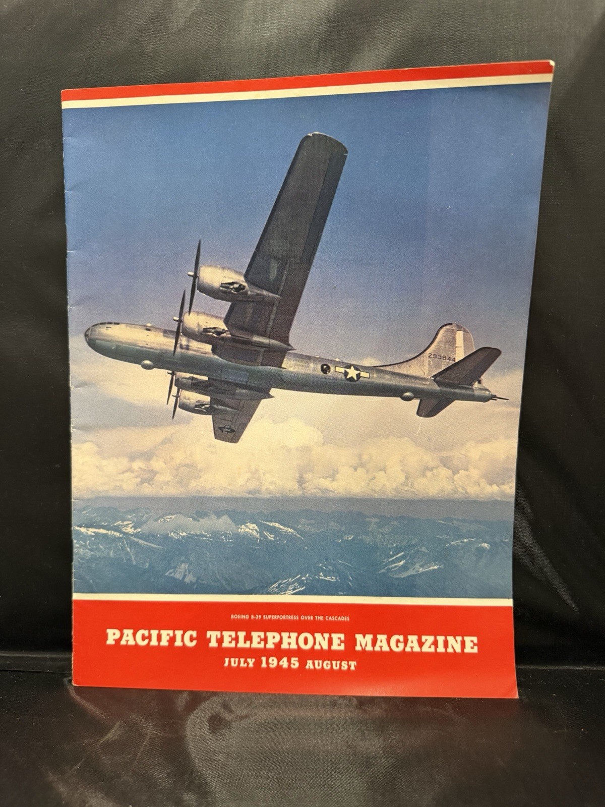 Vintage 1945 Pacific Telephone Magazine Boeing B-29 Superfortress Cover WWII Vintage 1945 Pacific Telephone Magazine Boeing B-29 Superfortress Cover WWII