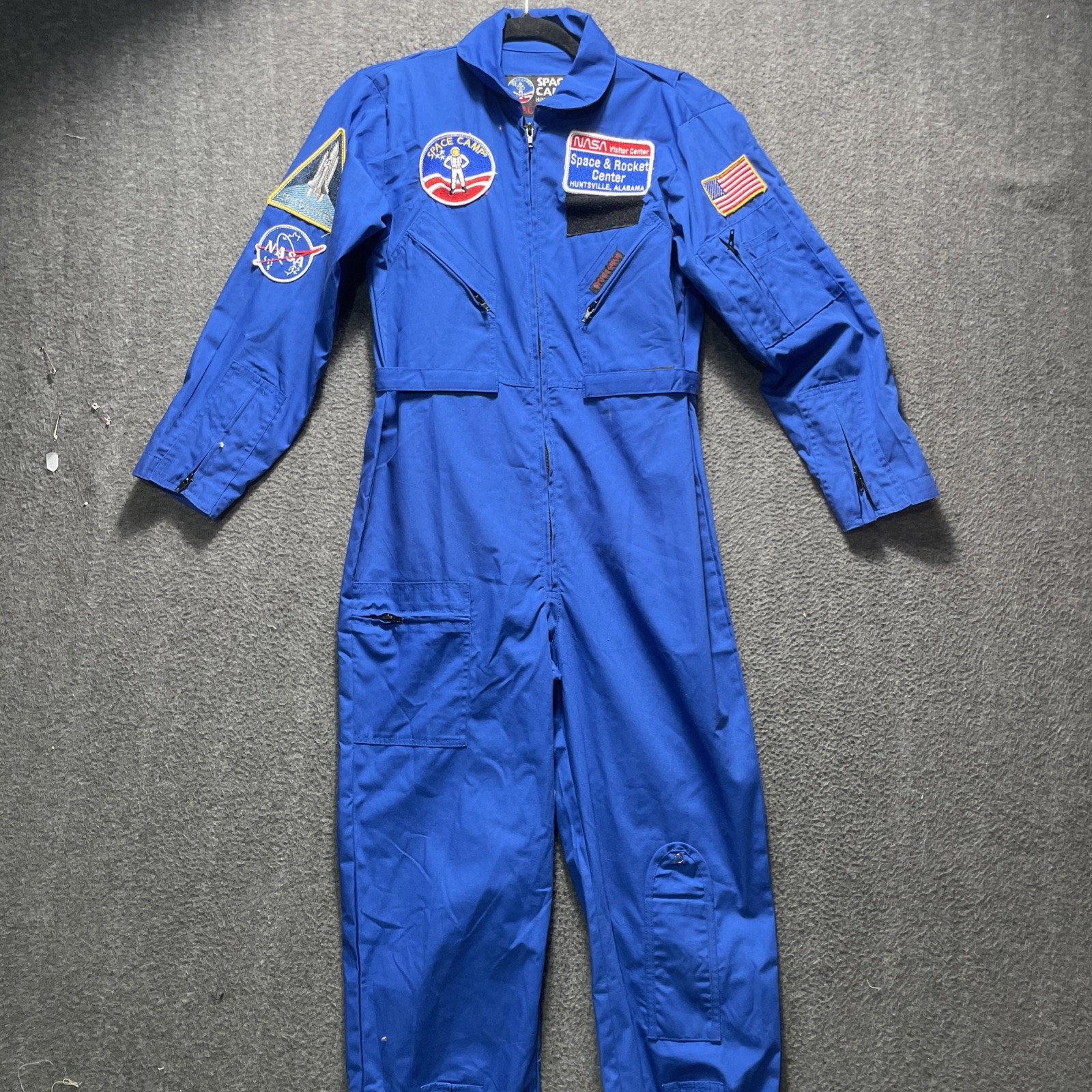 Vintage United States Space Camp Flight Suit Jumpsuit Blue NASA Rocket Youth 16 Vintage United States Space Camp Flight Suit Jumpsuit Blue NASA Rocket Youth 16