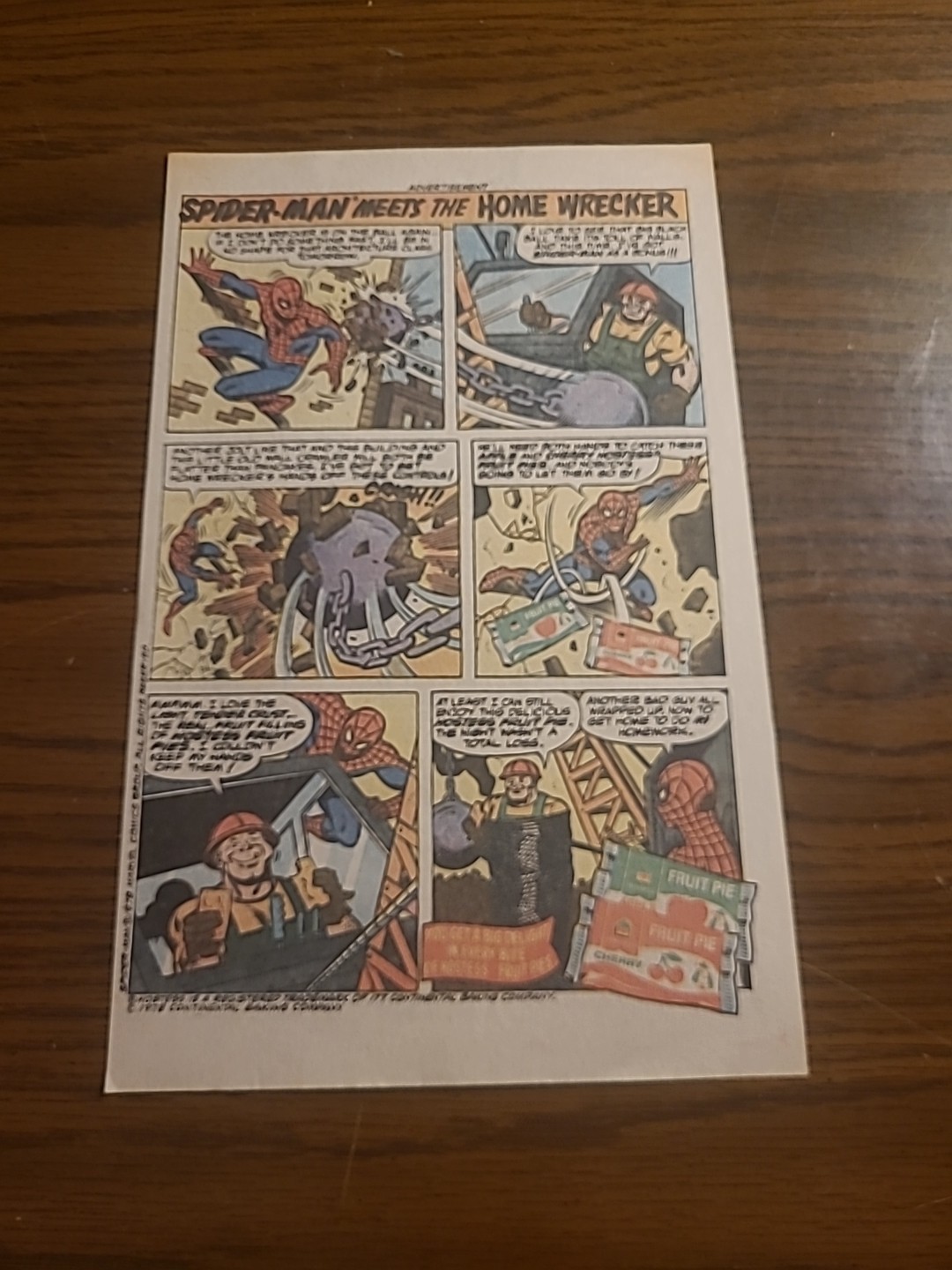 Spider-Man Hostess Fruit Pie 1978 Vintage Print Ad 7x10 Spider-Man Hostess Fruit Pie 1978 Vintage Print Ad 7x10