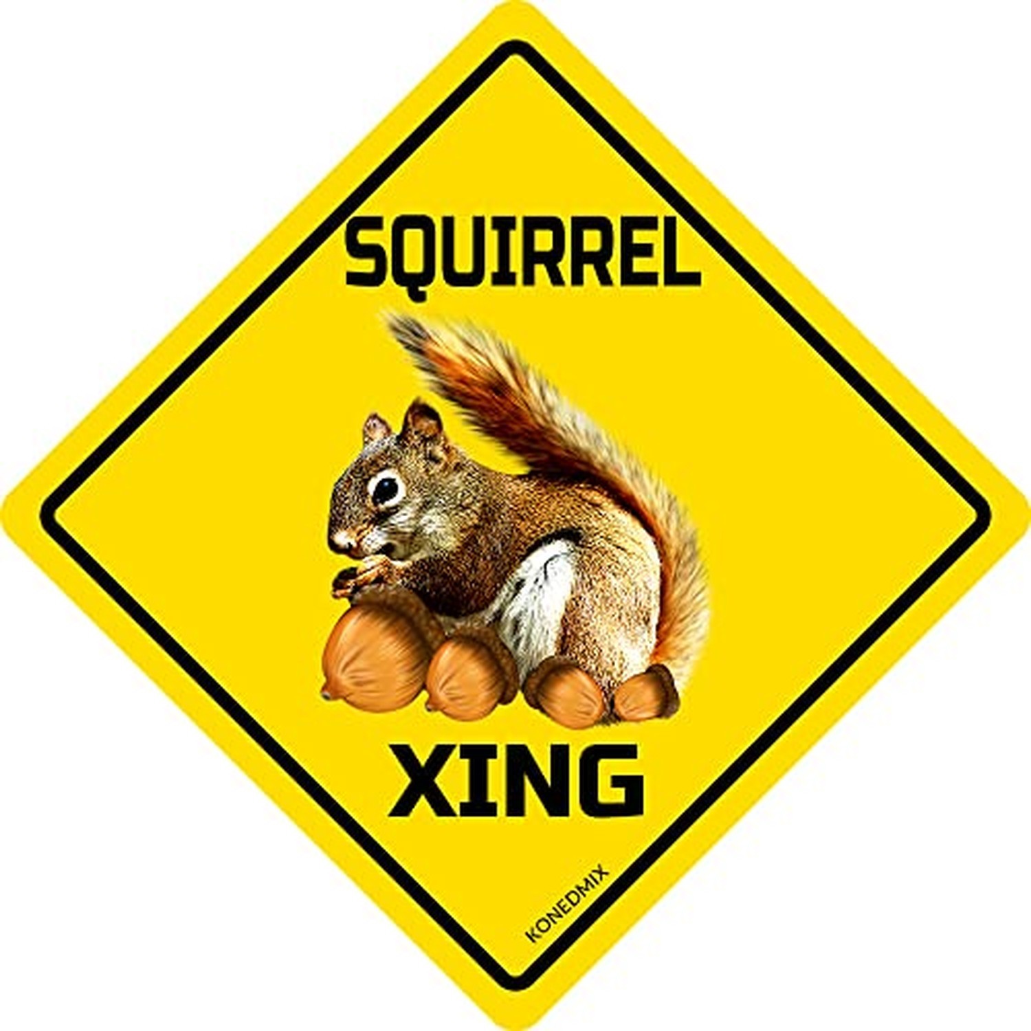 SQUIRREL Xing Crossing Sign Metal Tin Sign Wall Decor Street Sign 12X12inch SQUIRREL Xing Crossing Sign Metal Tin Sign Wall Decor Street Sign 12X12inch