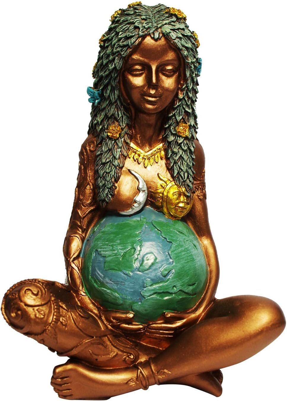 Gaia Earth Mother Goddess Statue Handmade Eco Friendly 6 Inch Sculpture Gaia Earth Mother Goddess Statue Handmade Eco Friendly 6 Inch Sculpture