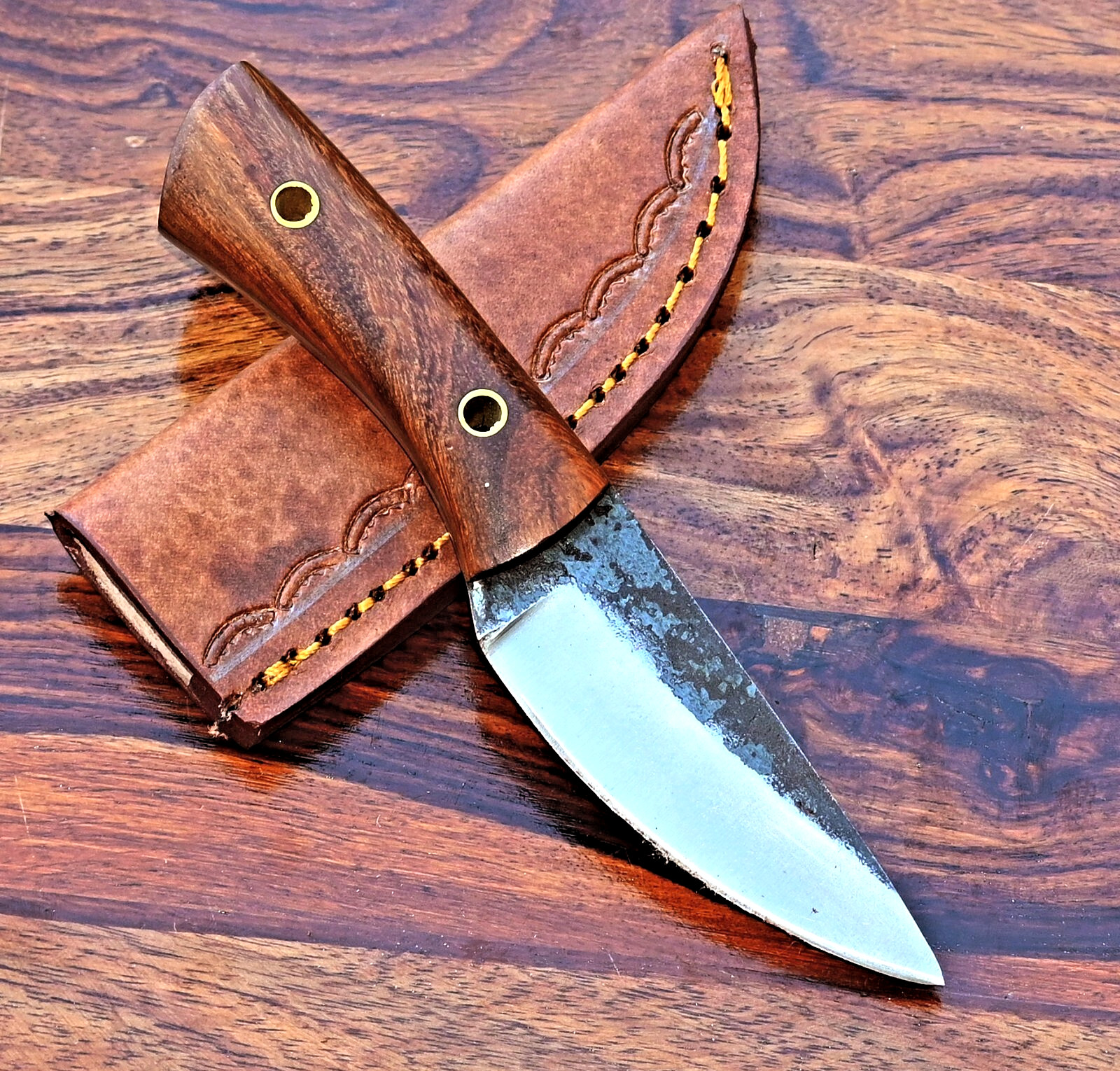 Custom Hand Made High Carbon Steel EveryDay Carry Hunting Skinner Knife  2857