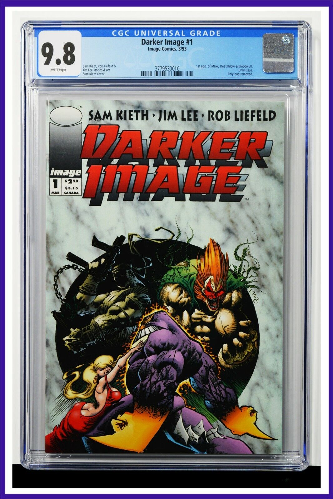 Darker Image #1 CGC Graded 9.8 Image March 1993 White Pages Comic Book.