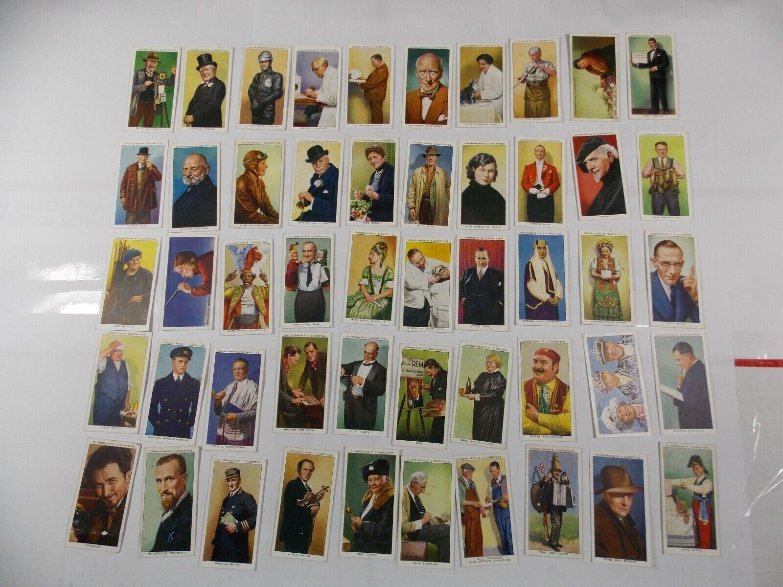 Churchman Cigarette Card In Town Tonight 1938 Complete Set 50