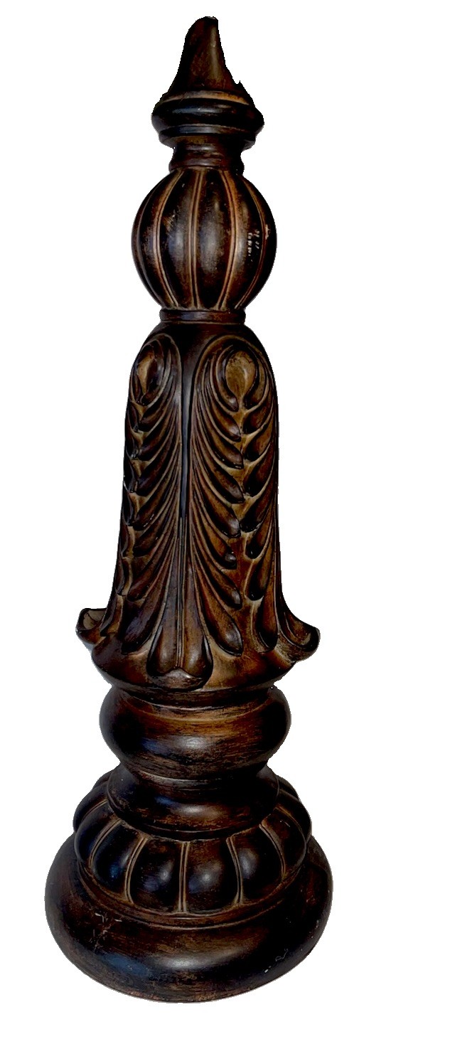 Cute Vintage Decorative Finial Sculpture Gothic French Decor Obelisk 19” T #2 Cute Vintage Decorative Finial Sculpture Gothic French Decor Obelisk 19” T #2